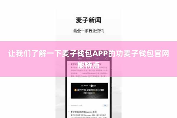 让我们了解一下麦子钱包APP的功麦子钱包官网能特点