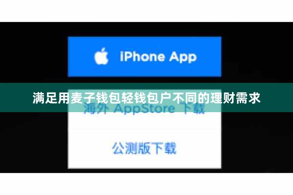 满足用麦子钱包轻钱包户不同的理财需求