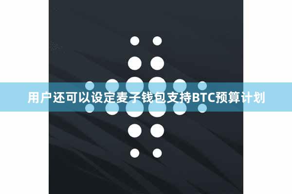用户还可以设定麦子钱包支持BTC预算计划