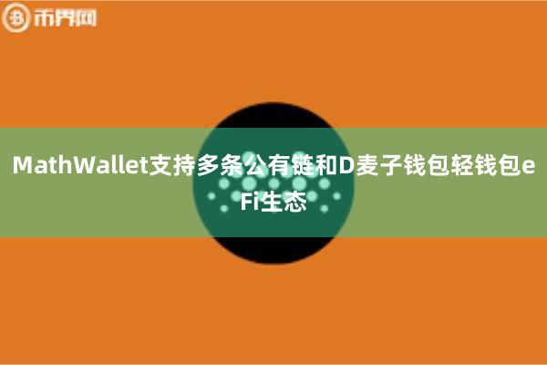 MathWallet支持多条公有链和D麦子钱包轻钱包eFi生态
